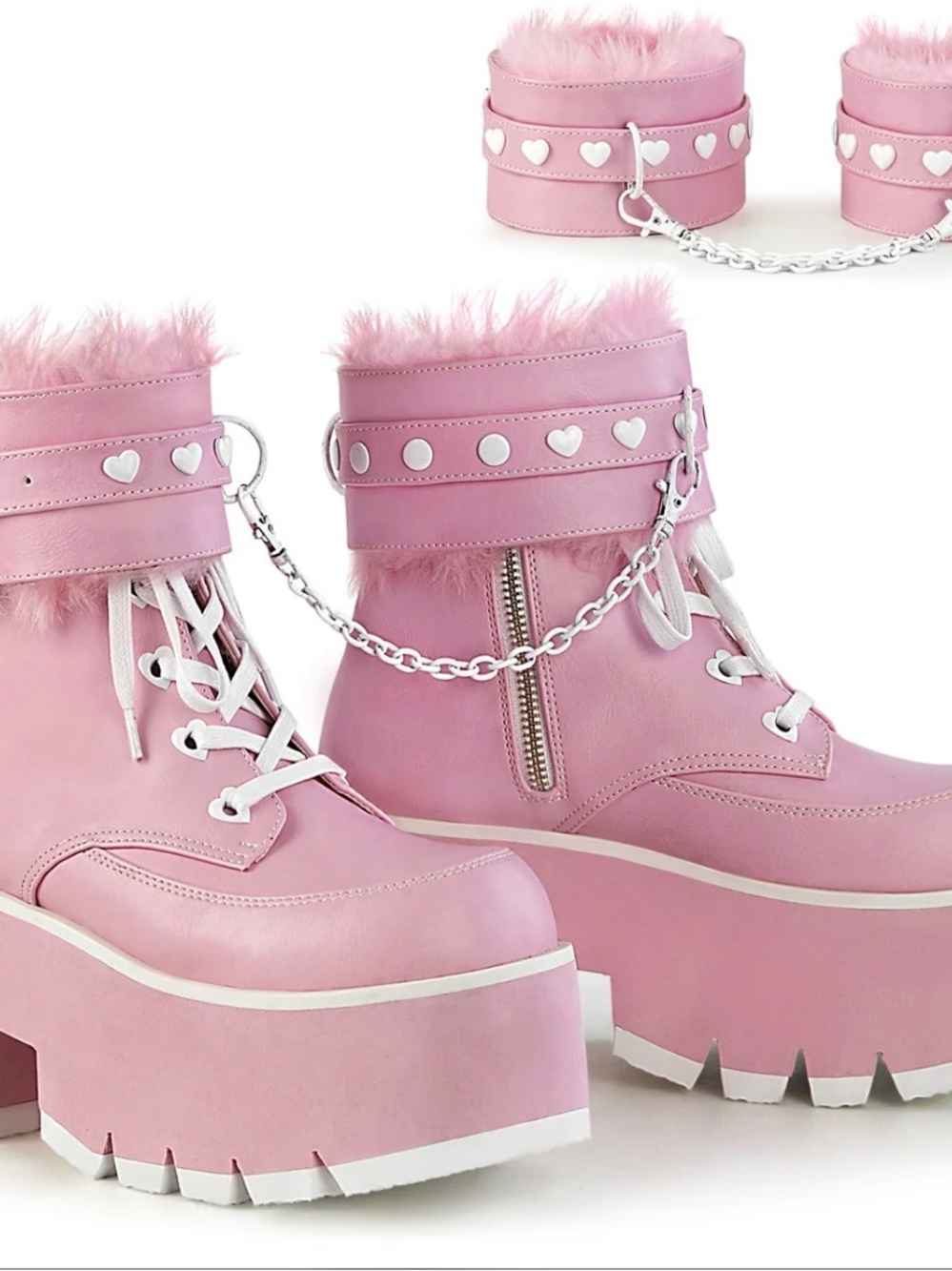 Demonia Ashes-57 Pink Platform boots